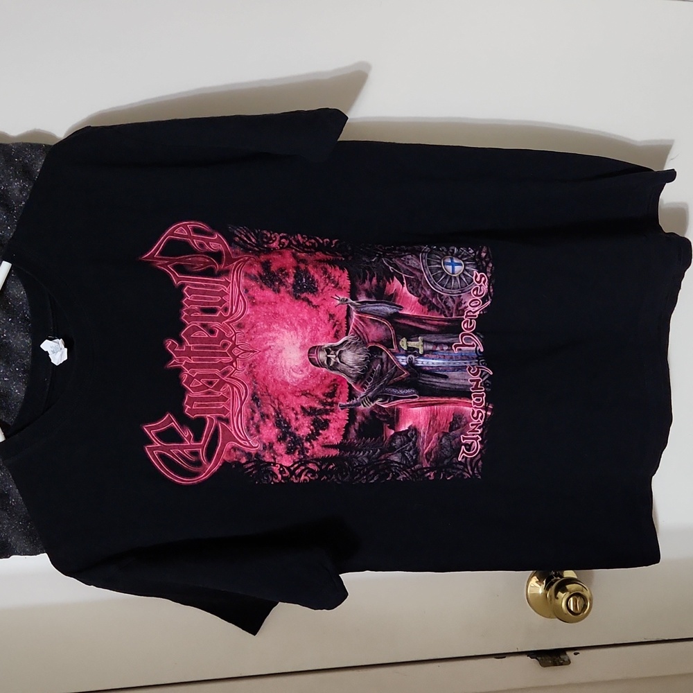 Ensiferum Unsung Heros Black Full Grapic Anvil Metal T Shirt Vintage Y2Ķ